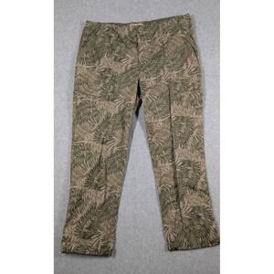 Democracy Women Jeans Size 12 Leaf Print Flexellent Cargo Crop Stretch‎